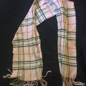 Pink plaid scarf